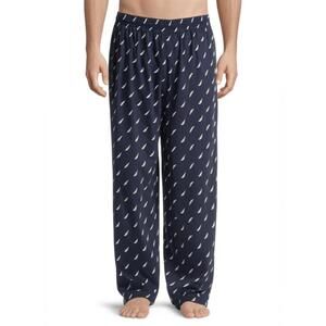 Nautica Pajama Pants Mens Size L Navy White Nautical Sailboat Print Coastal Prep